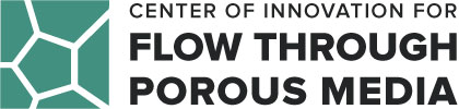 Center of Innovation for Flow Through Porous Media Logo